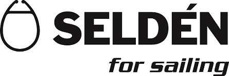 Black and white logo featuring an oval-shaped graphic next to the word "SELDÉN" in bold uppercase letters, with the phrase "for sailing" in italic lowercase letters beneath.
