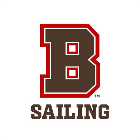 A large brown letter 'B' outlined in red is above the word 'SAILING' in bold, brown, capital letters on a white background.