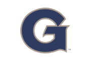 A bold, dark blue capital letter 'G' outlined in gray on a light gray background.